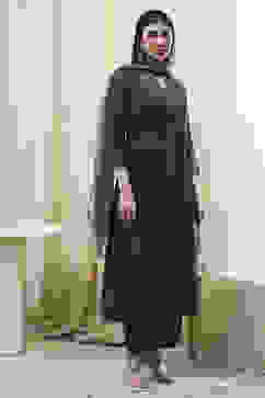 Dark Green Shantoon Printed Anarkali Suit Set image number 5