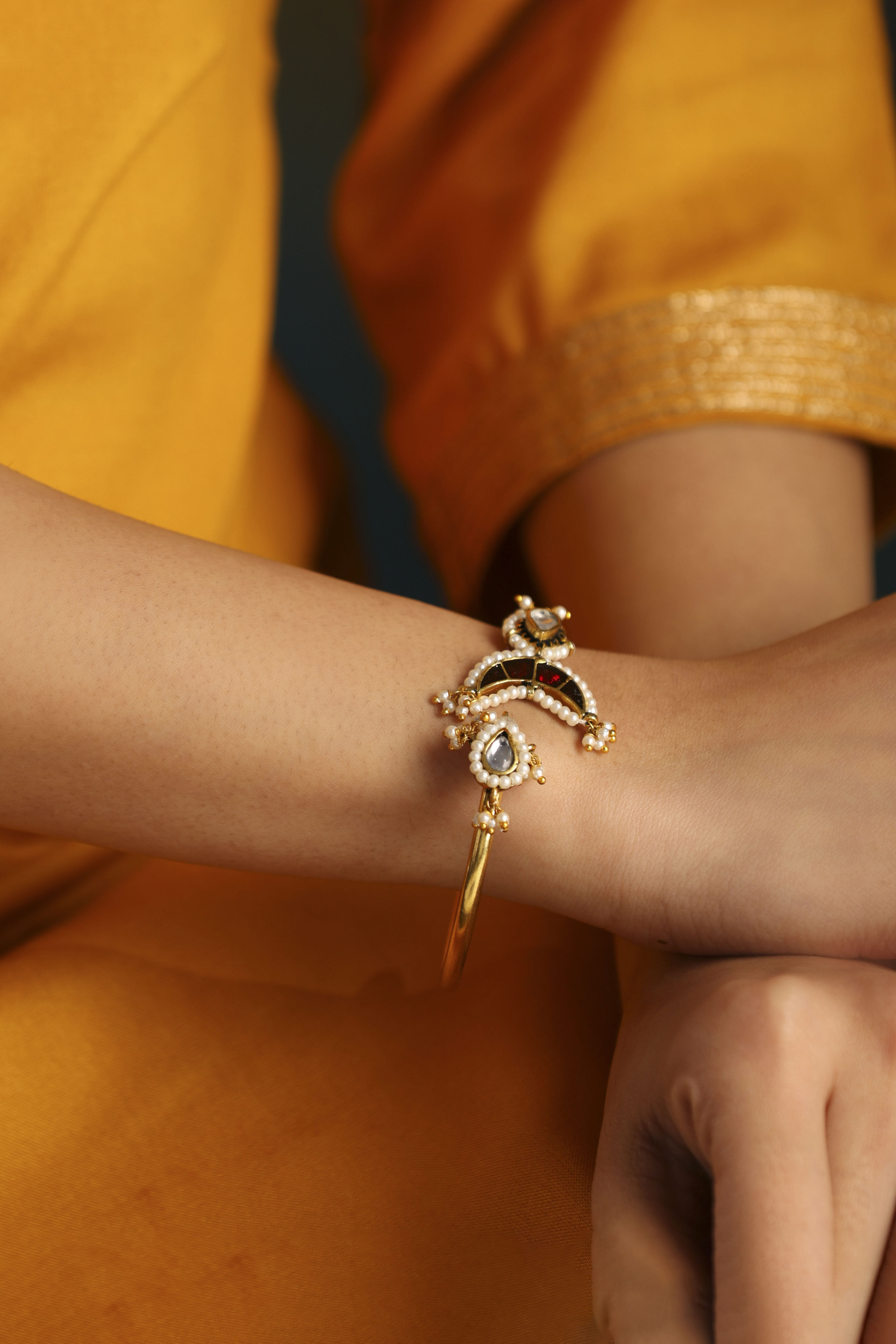 Red Brass Bracelet image number 1