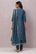 Wine Cotton Silk Flared Kurta Churidar Suit Set image number 8