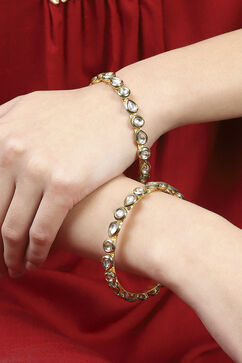 Gold Kundan Kade Festive Bangle image number 1