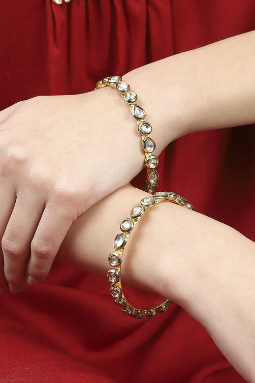 Gold Kundan Kade Festive Bangle image number 1