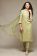 Sage Green Rayon Straight Kurta Churidar Suit Set image number 0