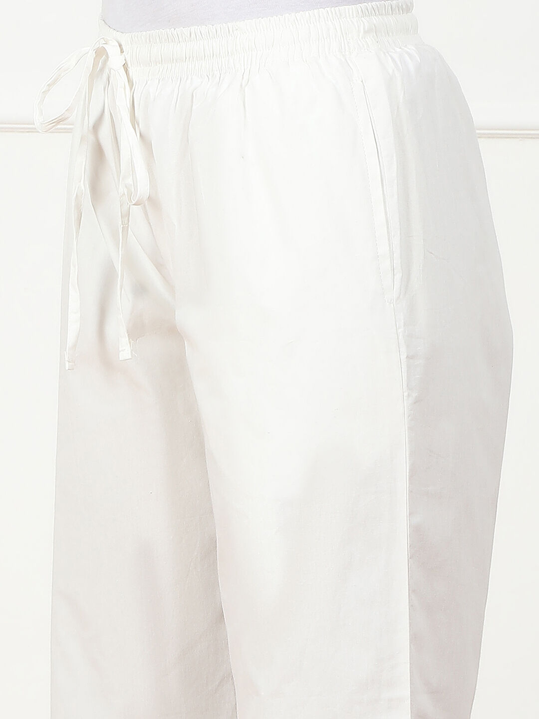 Fuschia Cotton Straight Pant image number 1