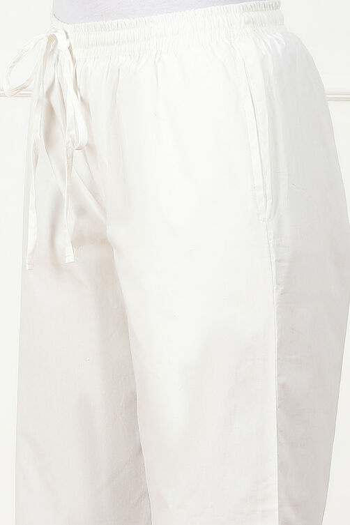 Fuschia Cotton Straight Pant image number 1