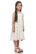 Off White Anarkali Rayon Printed Dress image number 2