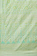 Turquoise Cotton Blend Hand Embroidered Unstitched Suit Set image number 3