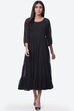 Black Art Silk Fusion Dress image number 0