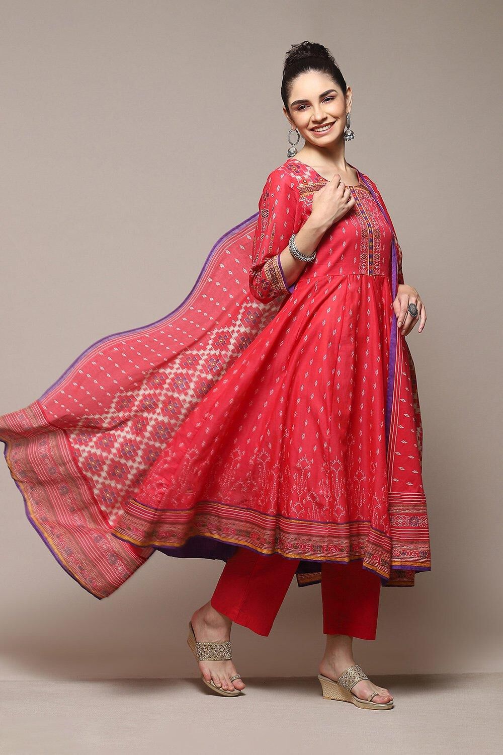 Cotton anarkali kurtis biba top