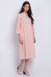 Peach Viscose Cotton A-Line Kurta image number 4