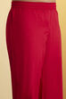 Off White Cotton Straight Suit Set image number 2