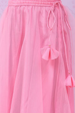 Pink Viscose Lehenga Set image number 2