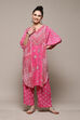 Fuchsia LIVA Straight Printed 2 Piece Set image number 6