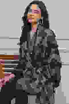 Brown Yarn-Dyed Printed Winter Stole image number 0