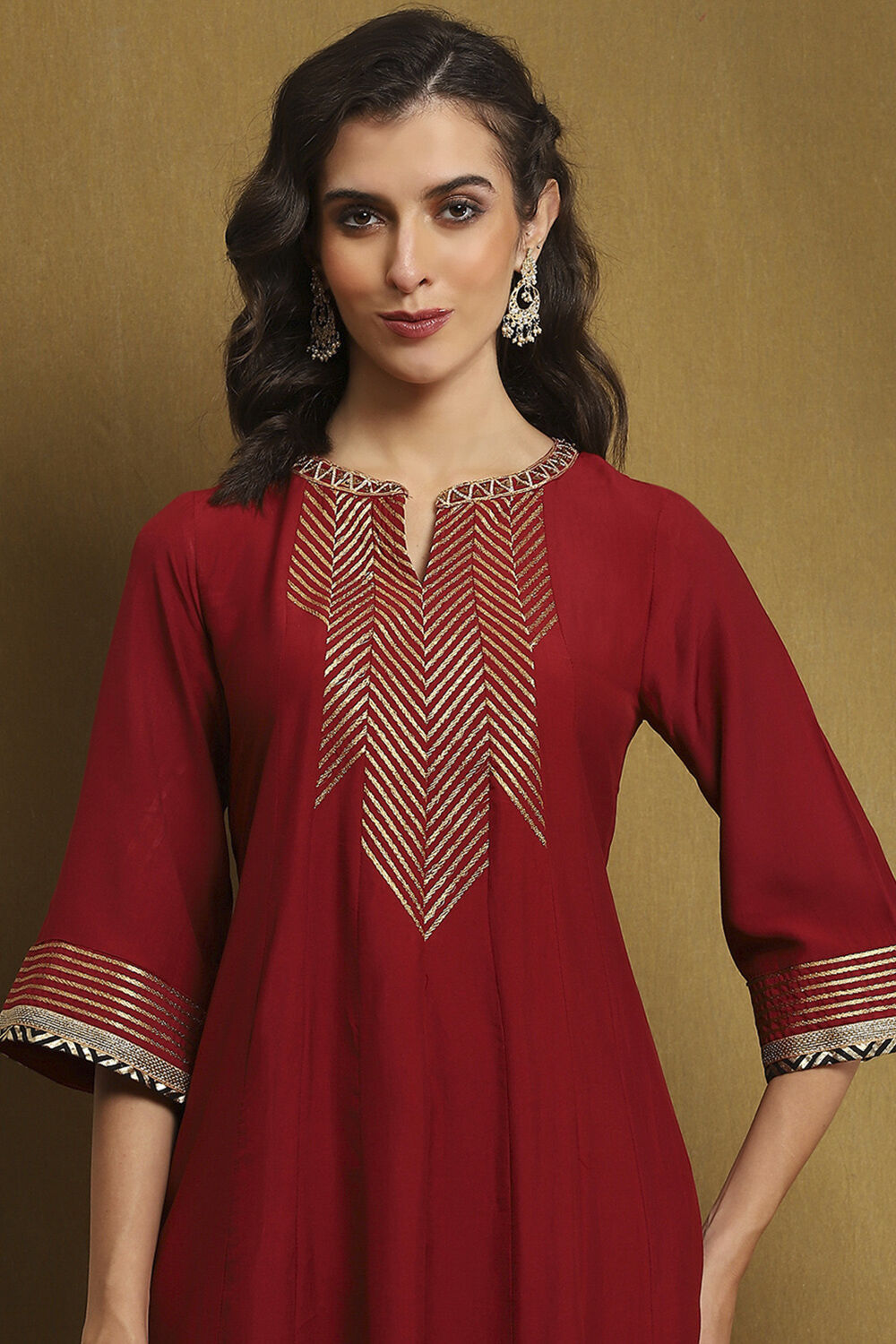 Grey Yarn-Dyed Festive Kalidar Kurta image number 1