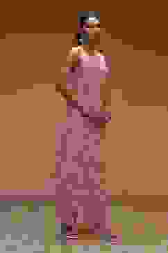 Pink Viscose Georgette Printed One-Shoulder Kurta Set image number 0