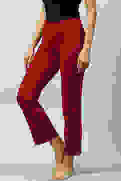 Maroon Relaxed Pants image number 2