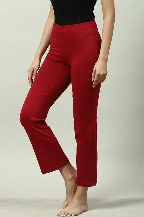 Maroon Relaxed Pants image number 2