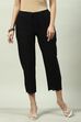 Black Cotton Blend Narrow Pant image number 5