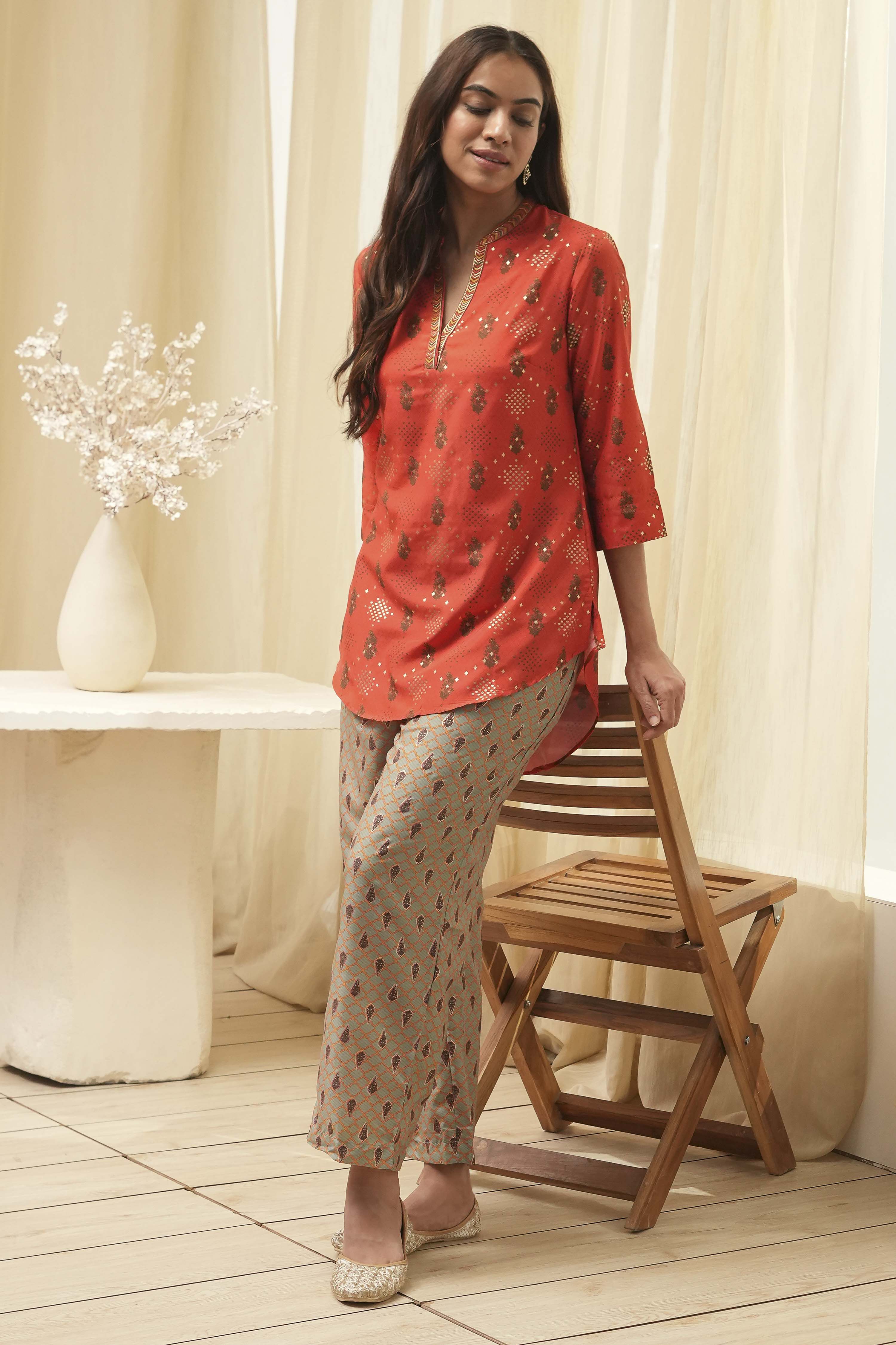 Yellow Art Silk Straight 2 Piece Set image number 0