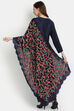 Navy Blue Crape Easy Stitch Suit Set image number 4