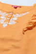 Orange Cotton Straight Printed Kurta Skirt Suit Set image number 1