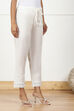 Off White Cotton Regular Pants image number 3