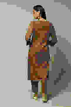 Deep Mustard Straight 2 Piece Set image number 5