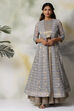Grey Metallic Cotton Fusion Wear 3 Piece Set image number 6