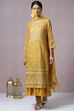Mustard Art Silk Double Layered Kurta Churidar Suit Set image number 5