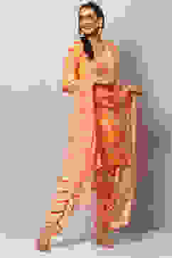 Yellow Viscose Straight Kurta Salwar Pant Suit Set image number 7