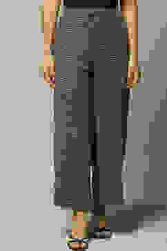 Black LIVA Straight Palazzo image number 1