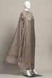 Lavender Cotton Printed Embroidered Unstitched Suit Set image number 4