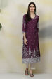 Blue A-Line Viscose Kurta image number 0