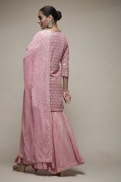 Pink Viscose Garara Suit Set image number 2
