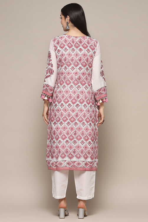 White Green Muslin Unstitched Suit set image number 6