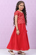 Red Art Silk Straight Lehenga Set image number 2