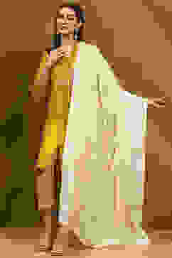 Off White Polyester Dupatta image number 0