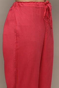 Coral Rayon Gathered Suit Set image number 2