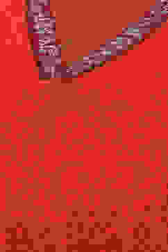 Red & Maroon Polyester Straight Yarndyed 2 Piece Set image number 1