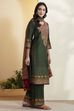 Green Viscose Rayon Printed Straight Kurta Set image number 5