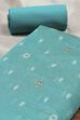 Rust Cotton Printed Embroidered Unstitched Suit Set image number 1