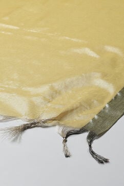 Mustard Cotton Blend Dupatta image number 2
