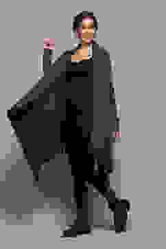 Teal Blue Acrylic Straight Yarndyed Sweater image number 3