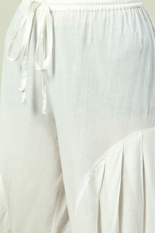 Buy White Cotton Straight Kurta Salwar Suit Set for INR2297.50 |Biba India