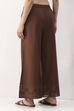 Brown Cotton Flared Palazzo image number 5