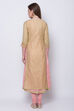 Green Art Silk Flared Printed Kurta image number 5