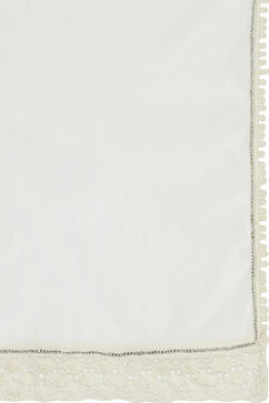 Off-White Embroidered Straight Suit Set image number 3