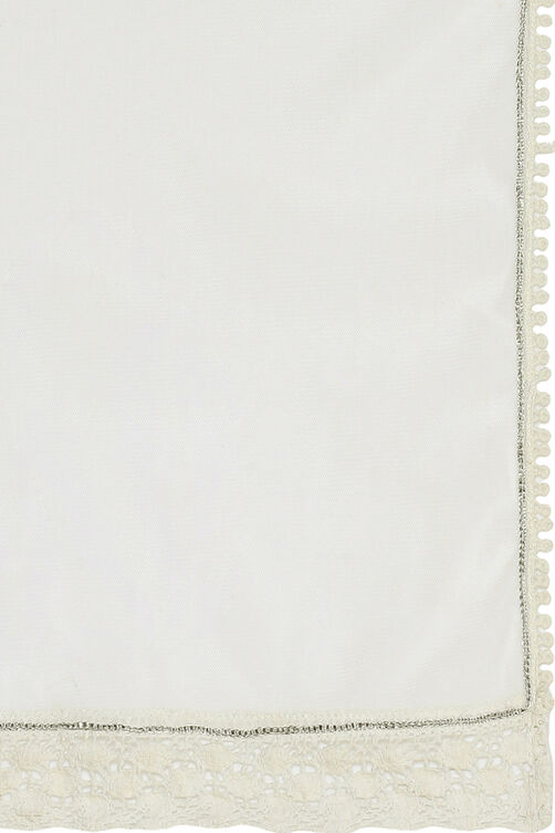 Off-White Embroidered Straight Suit Set image number 3