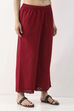 Maroon Cotton Straight Palazzo image number 3
