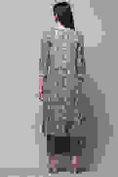 Blue Cotton A-Line Suit Set image number 5